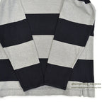 1980's~ GAP WIDE BLACK STRIPE COTTON L/S TEE...XL
