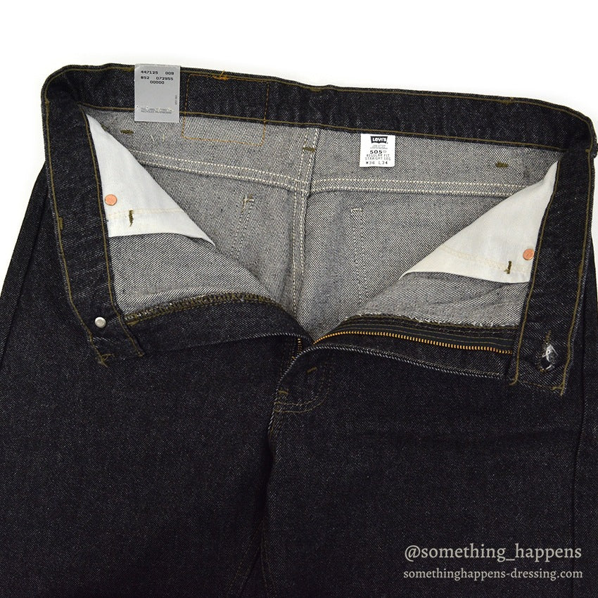 1990's DEADSTOCK Levi's 505 BLACK DENIM PANTS USA製 ... W36/L34