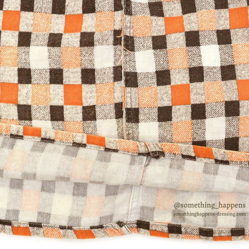 1950's~ CHECKERED ALL COTTON PRINT FLANNEL SHIRT ...