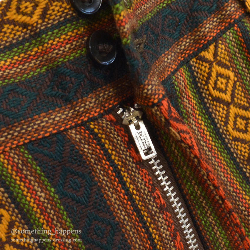 1970's MACH II BY ARROW MULTI STRIPE PATTERN FLARE PANTS... W32/L29
