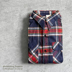 1970's DEADSTOCK MR.LEGGS PLAID COTTON FLANNEL SHIRT ... L