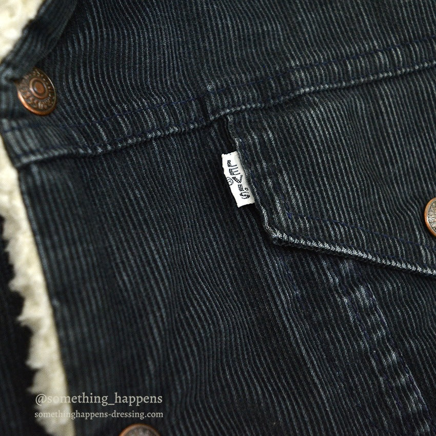 1970's LEVI'S 70605-1517 BIG-E CORDUROY BOA JACKET ... 44
