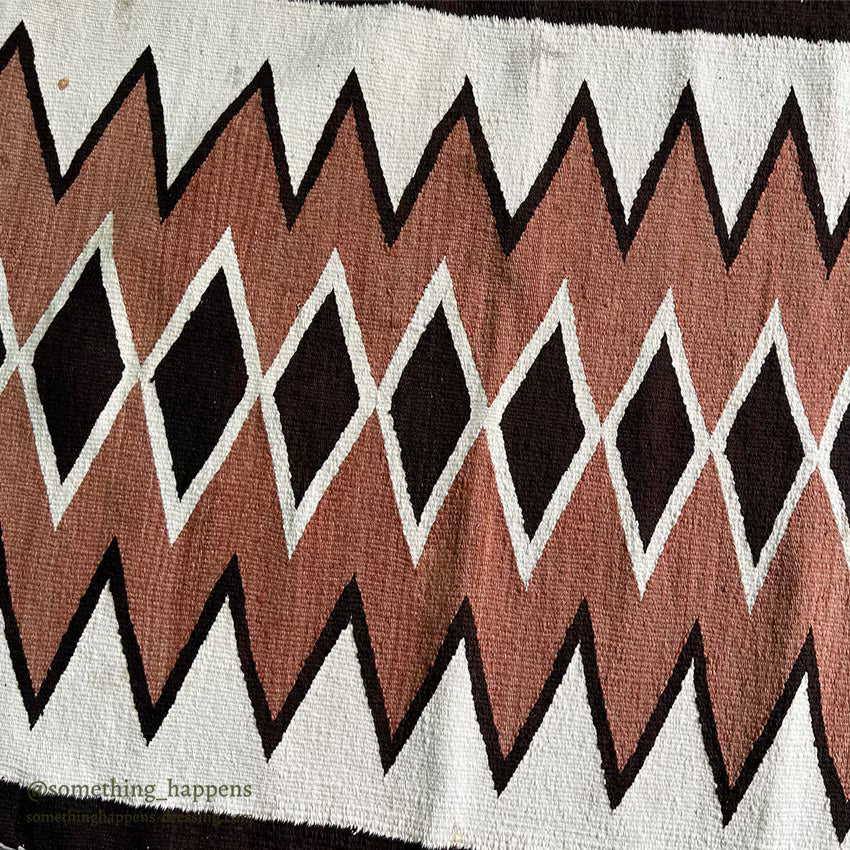 NAVAJO RUG DIAMONDS PATTERN RUNNER... 157cm/80cm