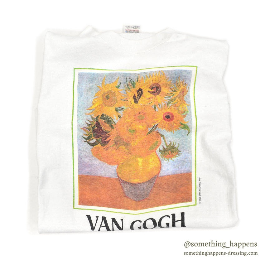 1980s STEDMAN Van Gogh Sunflowers ART T-SHIRT ... L