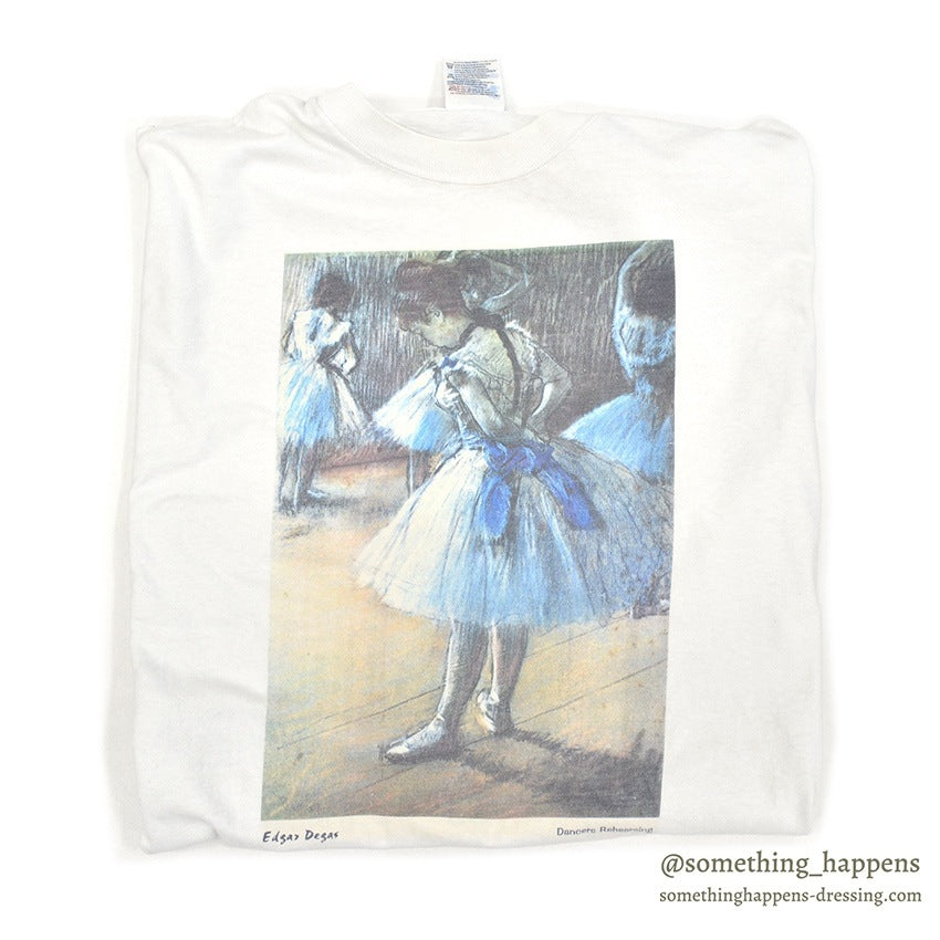 1990's HANES エドガー・ドガ リハーサル中の踊り子 ART T-SHIRT ... XL