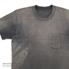 1990's BLACK FADED PLAIN POCKET T-SHIRT ...