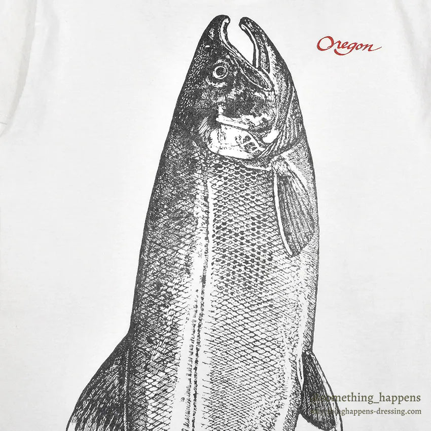 1980's ROYAL HEAVY SALMON FISH T-SHIRT...L