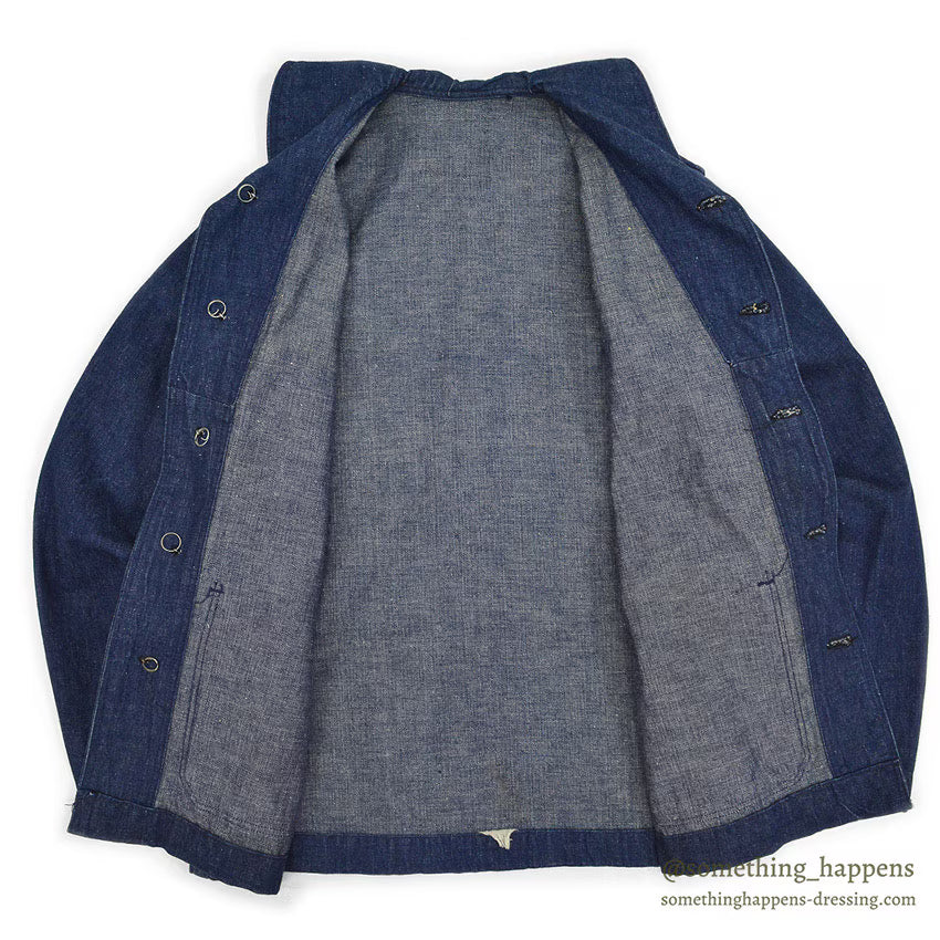 1940's U.S.NAVY WW2 SHAWL COLLAR DENIM JACKET DARK ...