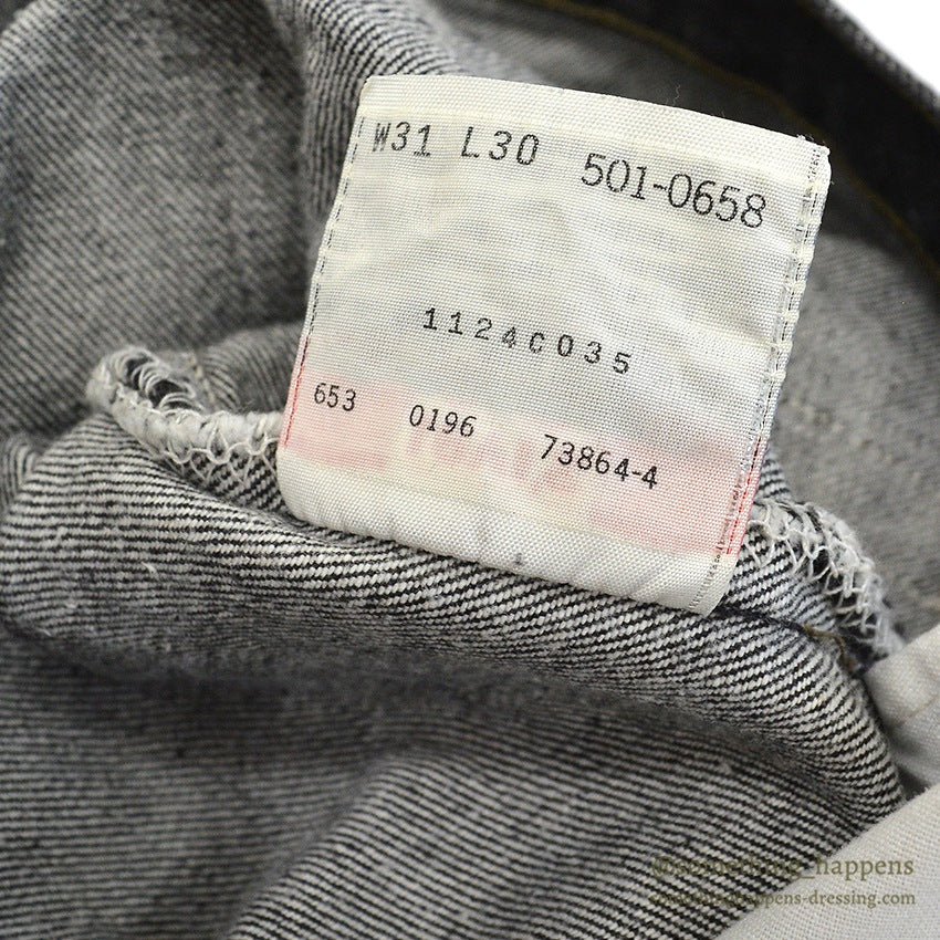 1990's DEADSTOCK Levi's 501 BLACK DENIM PANTS ... W31/L30