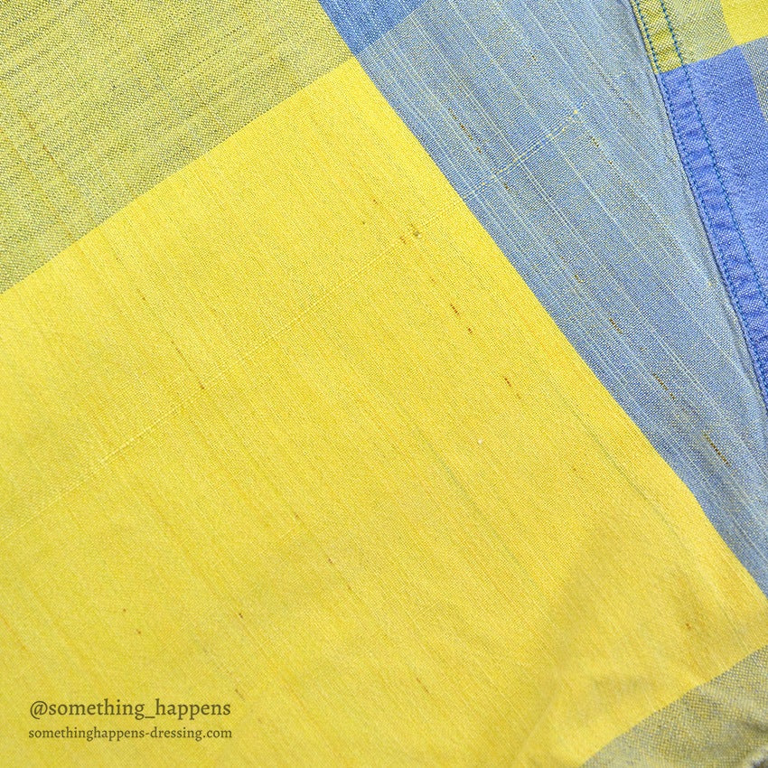 1980's~ EDDIE BAUER SUPERIOR MADRAS S/S SHIRT ... S