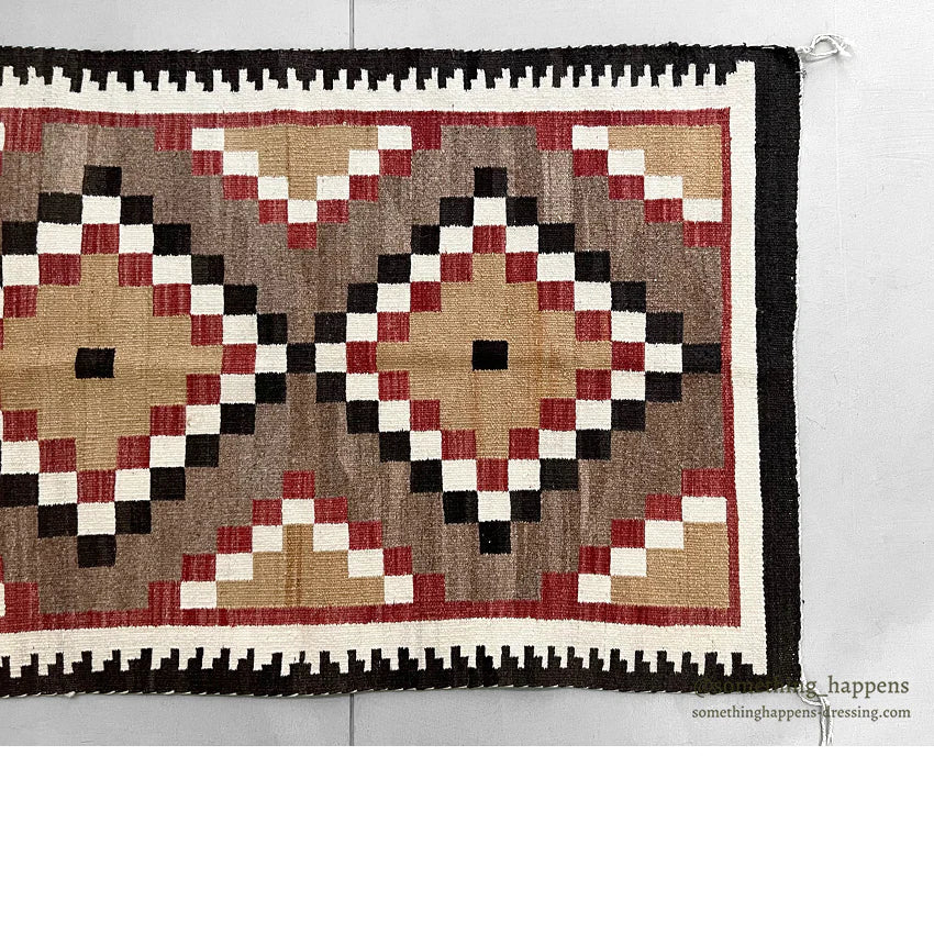 c.1940's NAVAJO RUG DOUBLE DIAMONDS PATTERN... 114cm/75cm