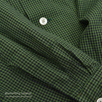 1960's ARROW GREEN/BLACK CHECKERED SHIRT...M