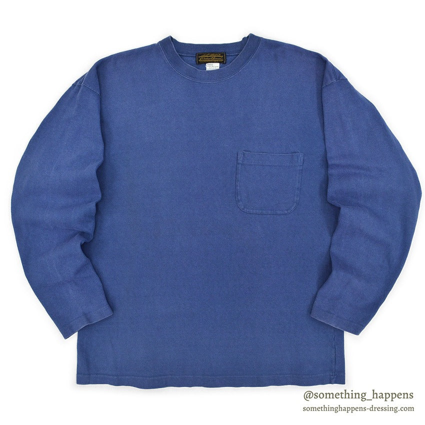 1980's EDDIE BAUER BLUE POCKET L/S TEE ... L