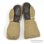 1970's~ EDDIE BAUER FUR SHEARLING DOWN MITTENS...S