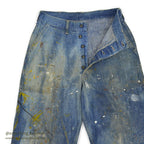 1940's U.S.NAVY WW2 DENIM TROUSERS PAINT SPLATTER/FADED ... W30/L30