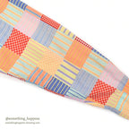 1990's J.CREW PRINT PATCHWORK SHIRT / NICE COLOR ... M