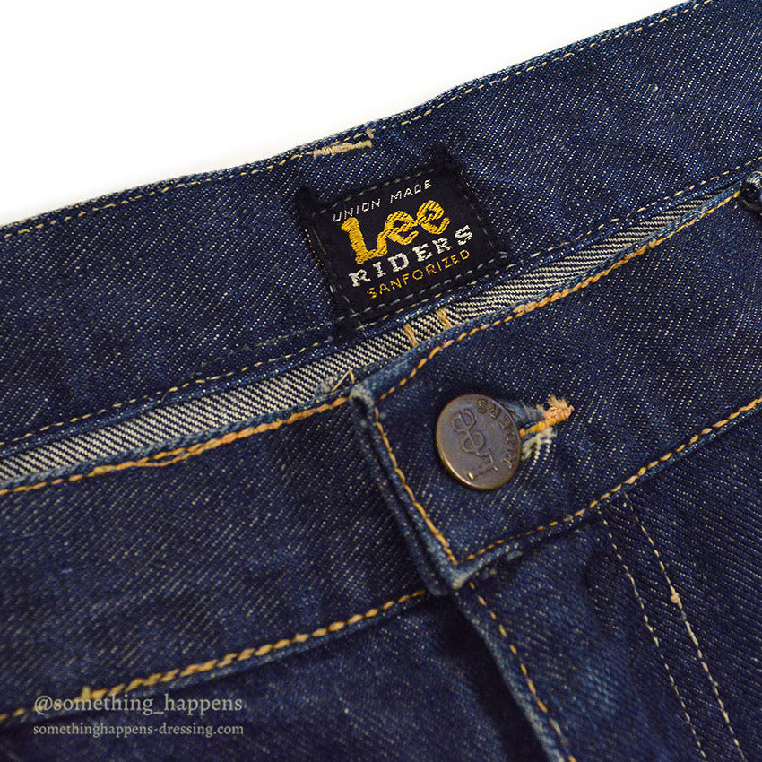 1960's Lee RIDERS 101Z DENIM PANTS DARK / CENTER BLACK TAG ... W36/L35