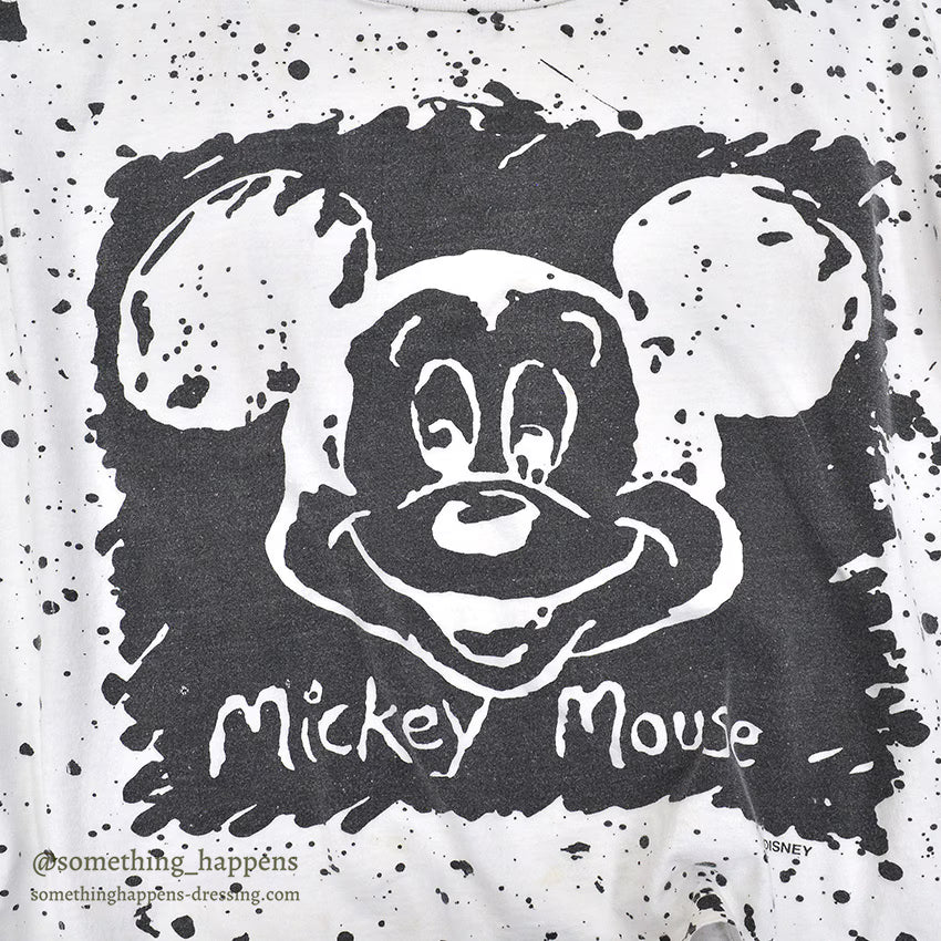 1990's DISNEY MICKEY MOUSE OVER SIZE T-SHIRT / CROPPED...