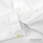 1980's J.CREW NO COLLAR WHITE SHIRT...M