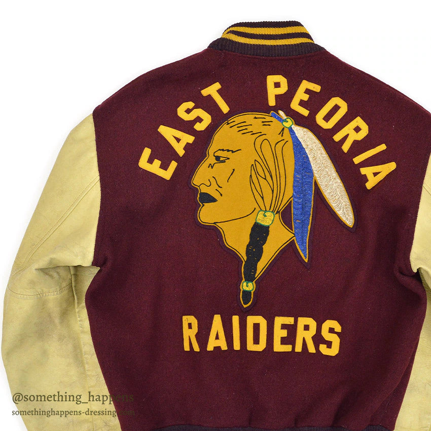 1960's KEENAN EAST PEORIA RAIDERS VARSITY JACKET... 38