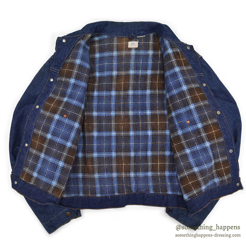 ~1960's SEARS TWO-POCKET DENIM JACKET / COTTON FLANNEL LINING ...