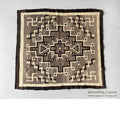 c.1920's JBMOORE WHIRLING LOGS CRYSTAL NAVAJO RUG... 113cm/106cm
