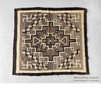 c.1920's JBMOORE WHIRLING LOGS CRYSTAL NAVAJO RUG... 113cm/106cm