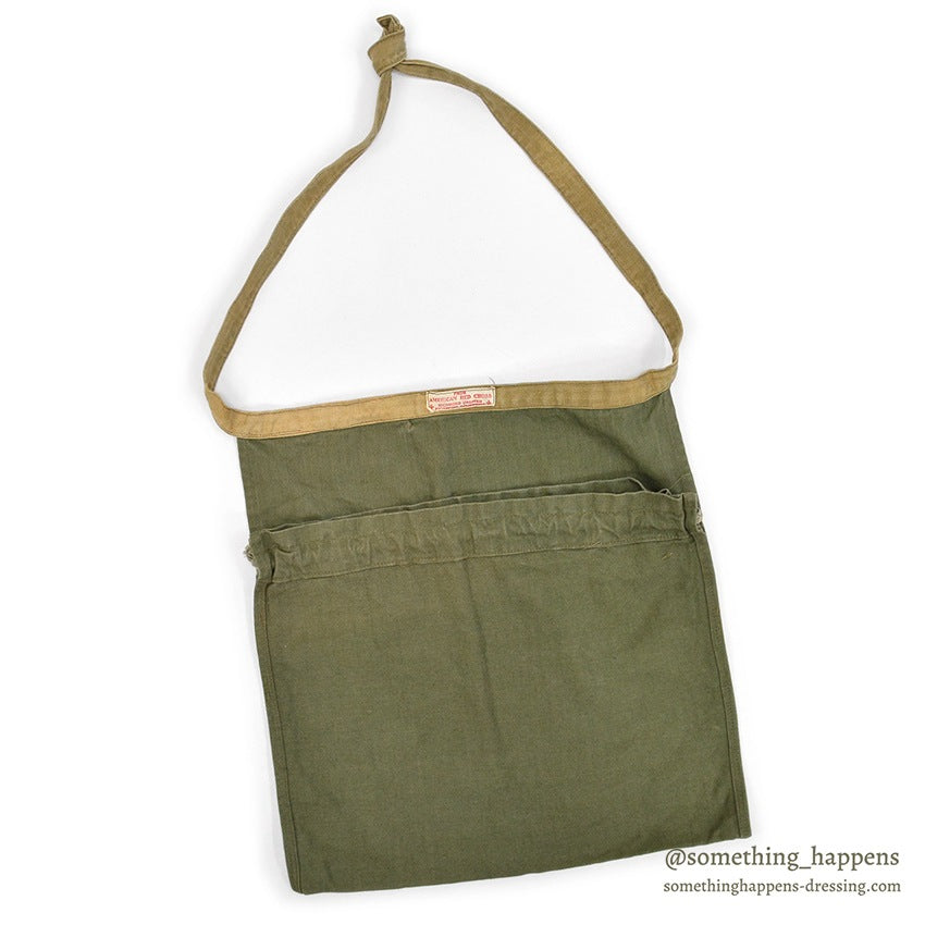 1940's AMERICAN RED CROSS WW2 HBT APRON DITTY BAG / TWO TONE...