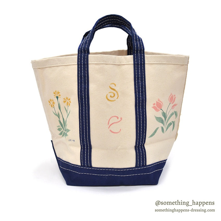 1990's DEADSTOCK JOSEPHSON BAG & CANVAS TOTE / FLOWER PAINTING...