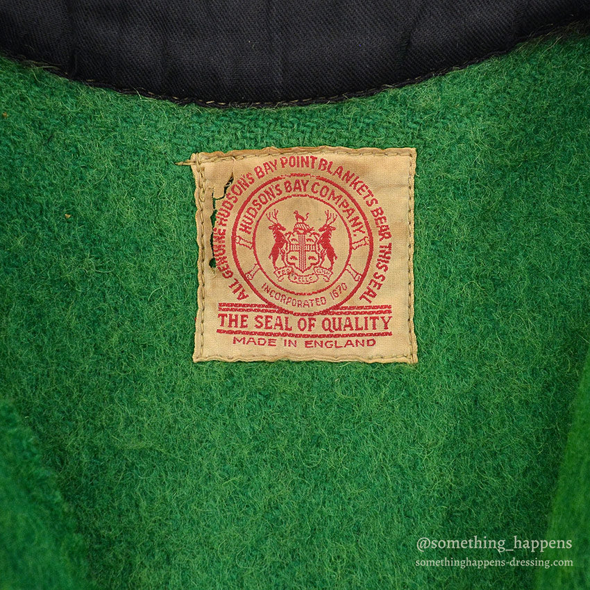 1920's HUDSON'S BAY COMPANY TWO-TONE WOOL JACKET / CHIN STRAP...
