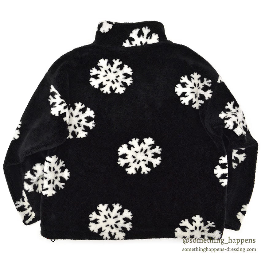 BLACK MOUNTAIN SNOW FLAKE PATTERN FLEECE JACKET...L