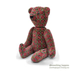 OLD QUILTED TEDDY BEAR / RARE...