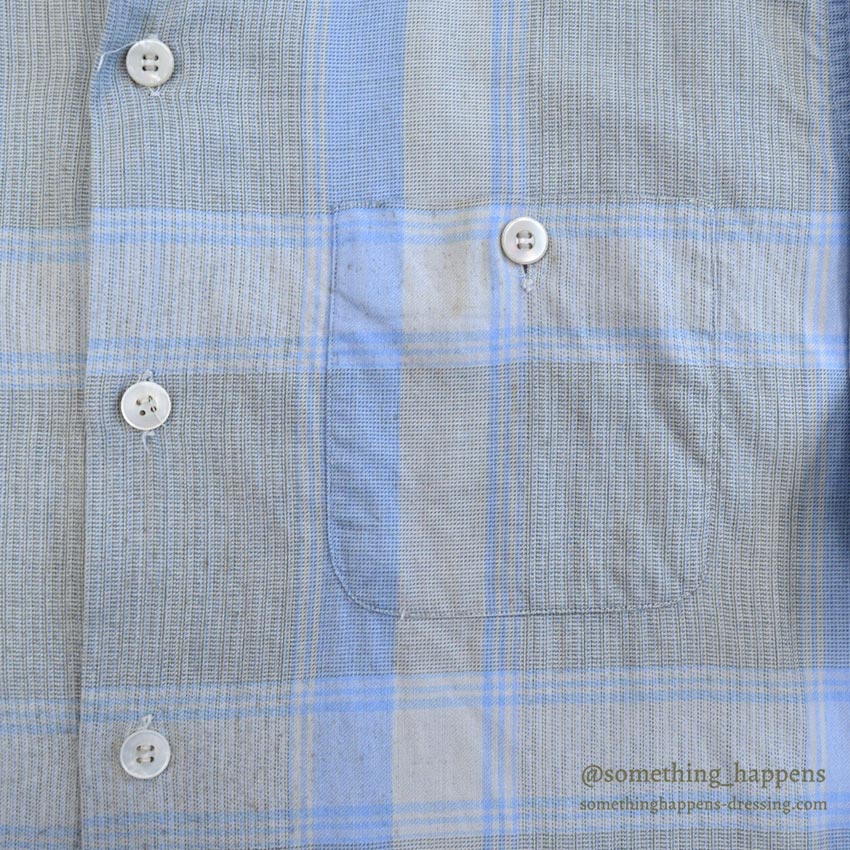 1950's SILVER WINGS RIFLE CLUB PLAID SHIRT... L
