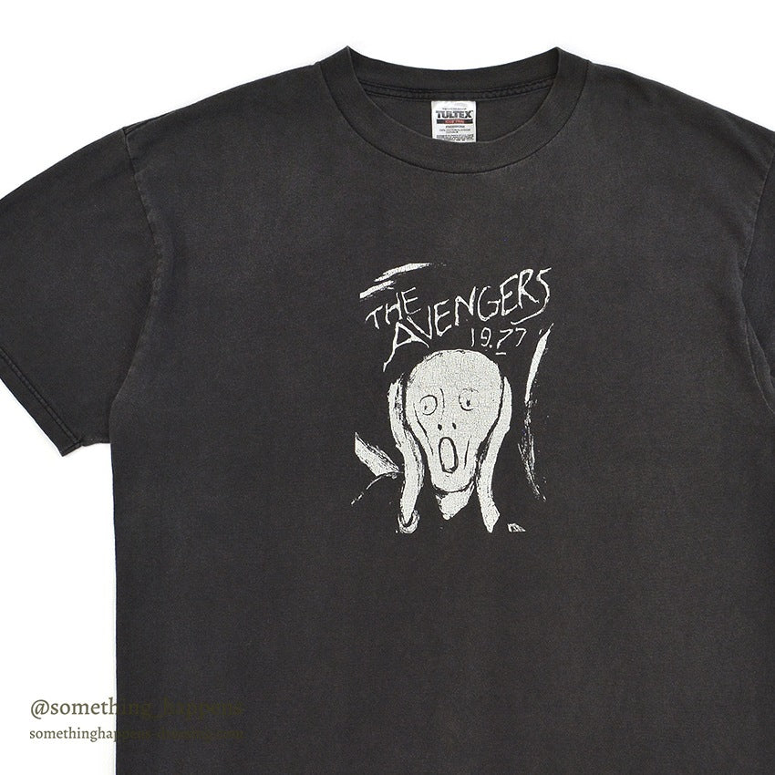 1990's~ TULTEX THE AVENGERS PUNK ART POSTER PRINT T-SHIRT ... XL