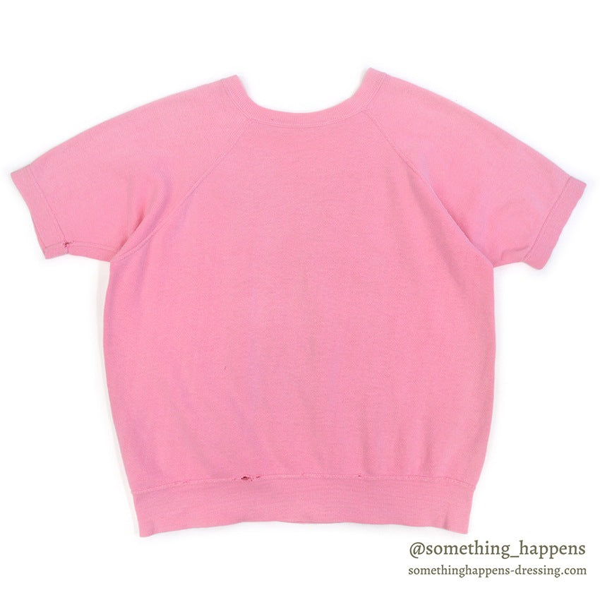 1960's INDIAN LAKE OHIO S/S SWEAT SHIRT / PINK...