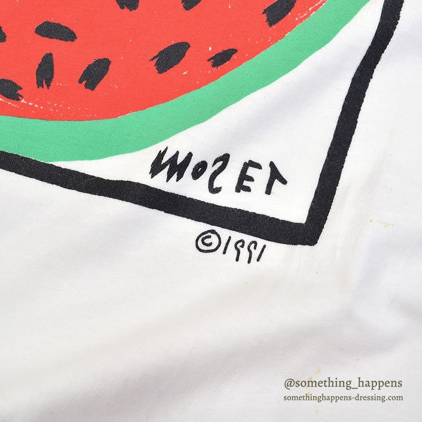 1990's DEADSTOCK MOSE TOLLIVER WATERMELON ART PRINT T-SHIRT...