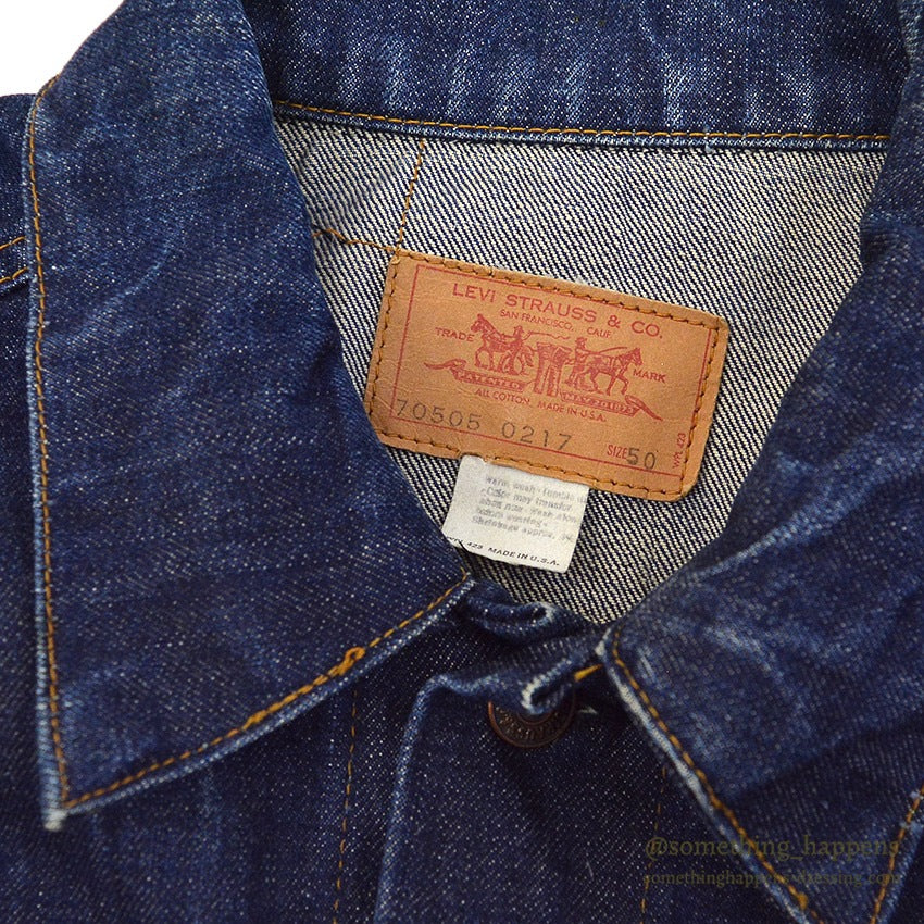 1970's Levi's 70505-0217 small-e DENIM JACKET / INDIGO... 50