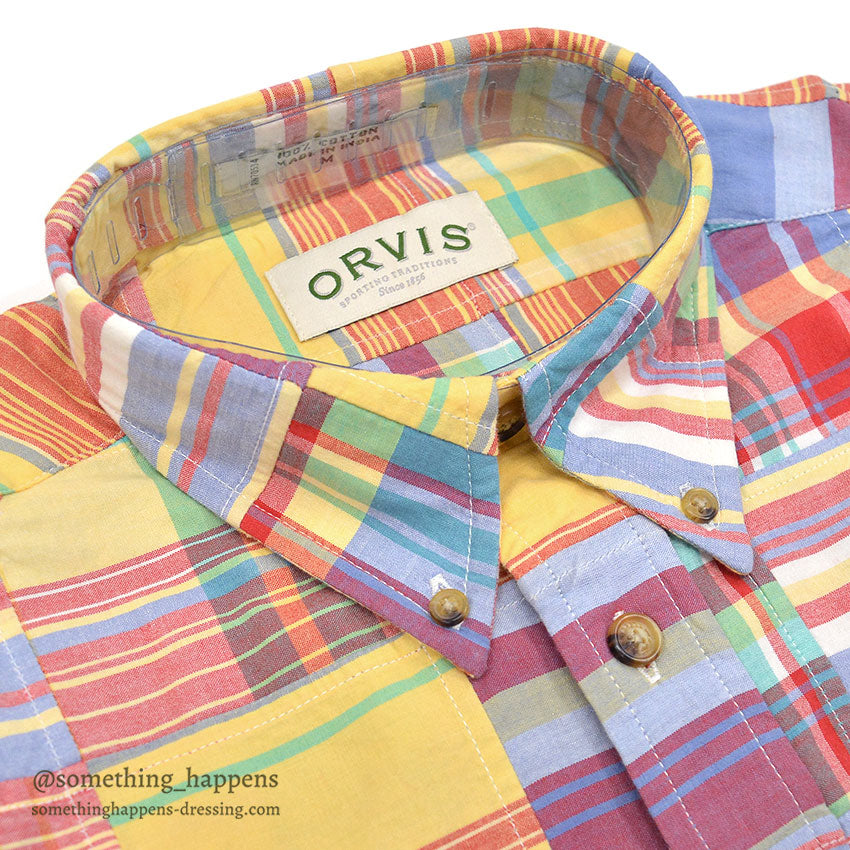 DEADSTOCK ORVIS PATCHWORK S/S BD SHIRT ... M