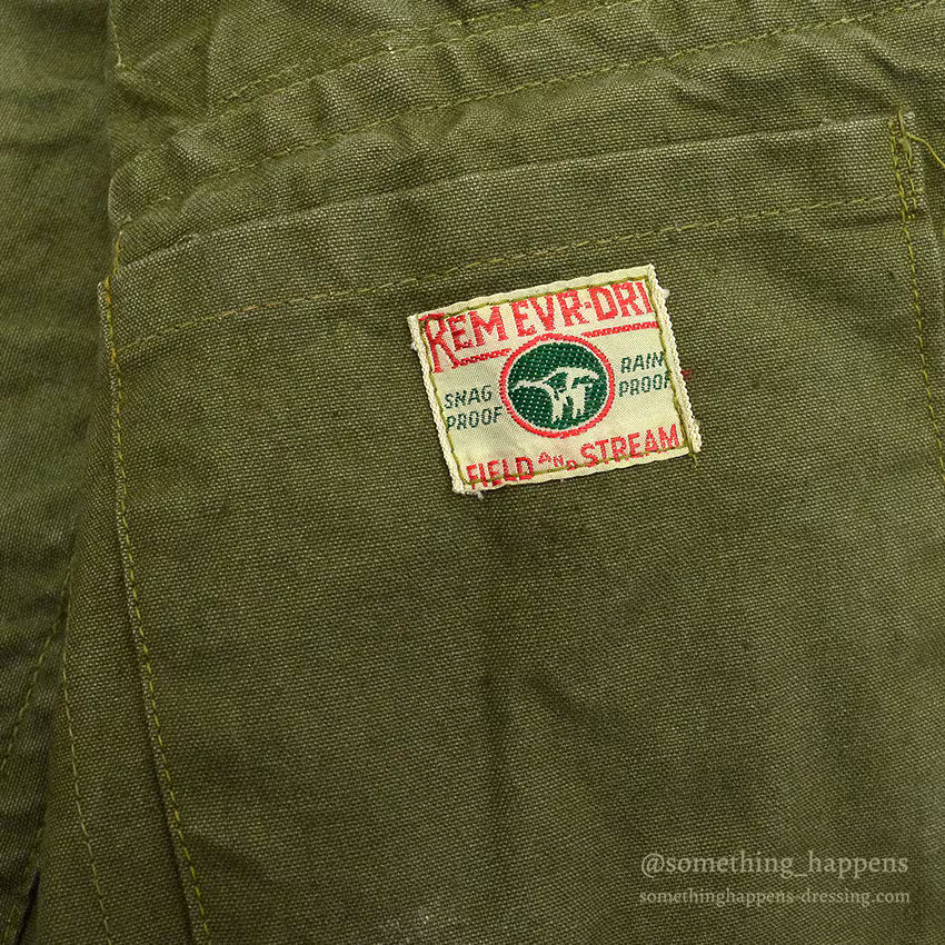 1940's FIELD AND STREAM REM EVR-DRI FISHING JACKET...