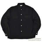 ~1960's BLACK RAYON GABARDINE SHIRT...L