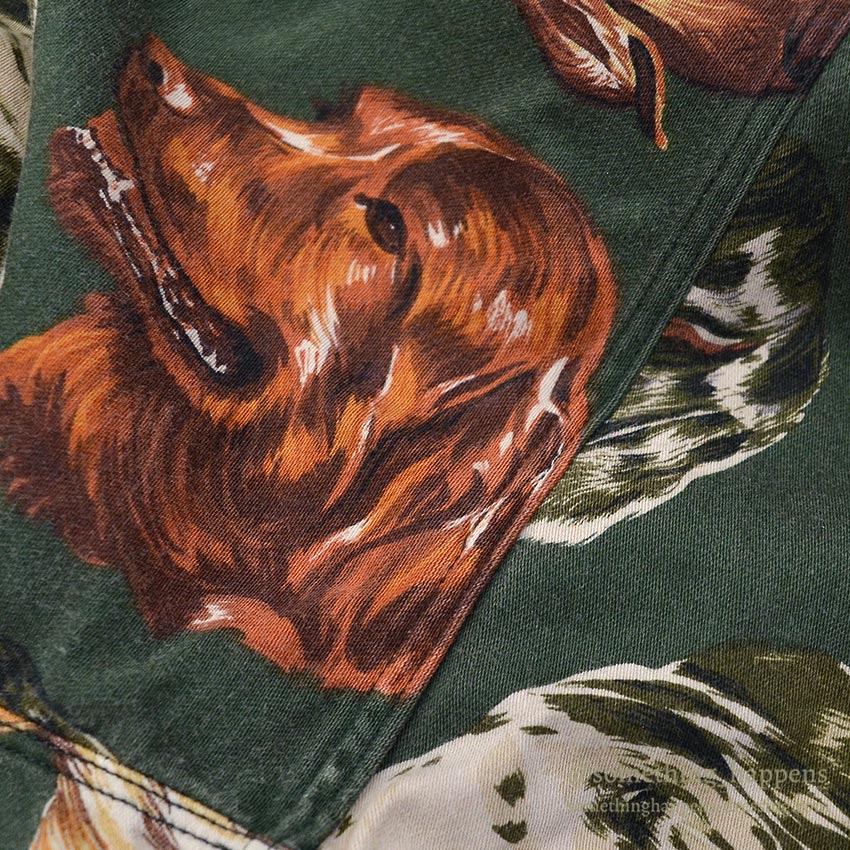 1980's BANANA REPUBLIC SAFARI & TRAVEL DOG ​​PRINT SHIRT 1 ... M