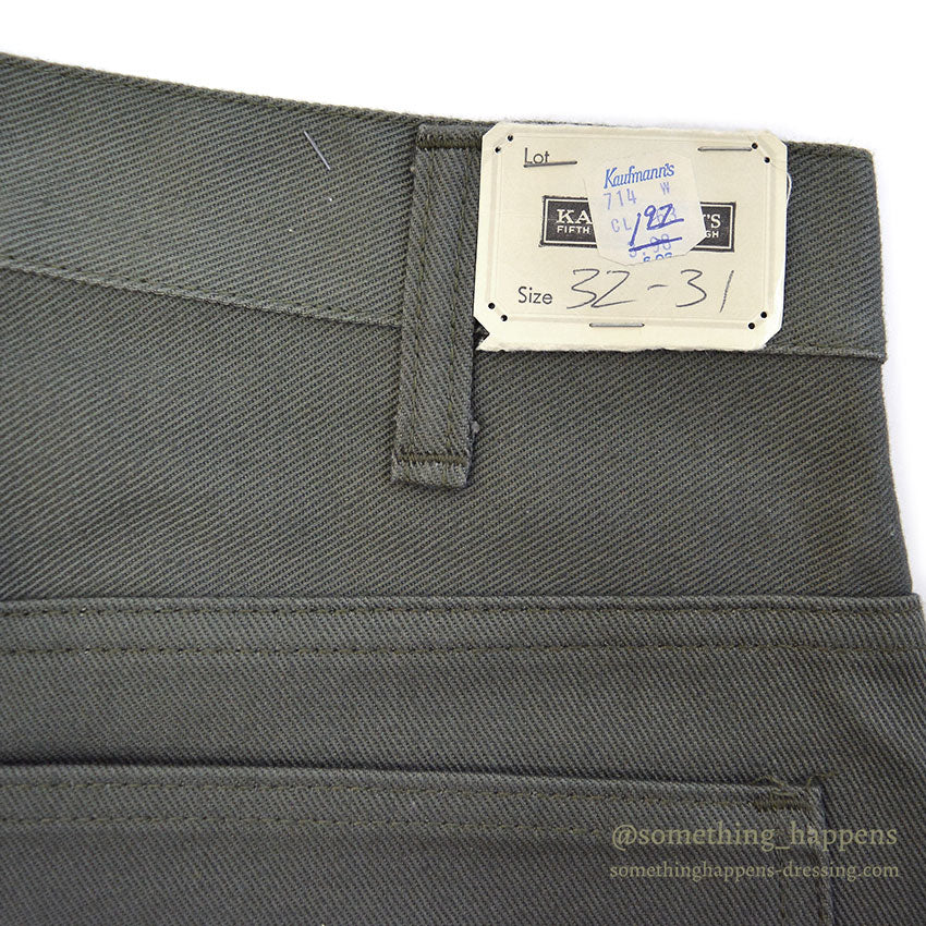 1960's DEADSTOCK LEVI'S 518 COTTON TWILL PANTS / IRREGULAR ... W32/L30