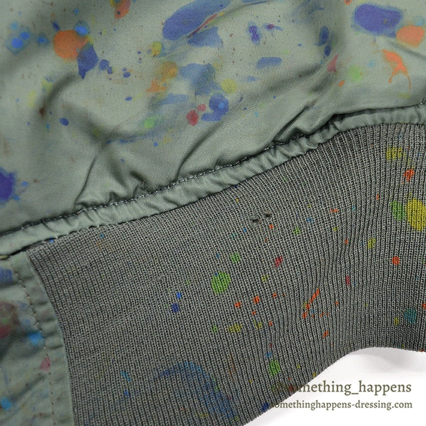 1960's USAF MA-1 FLIGHT JACKET / PAINT SPLATTER...L