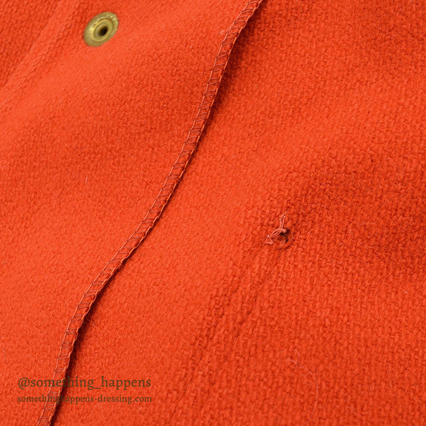 1970's GALLAGHERS ORANGE WOOL COVERALL...XL