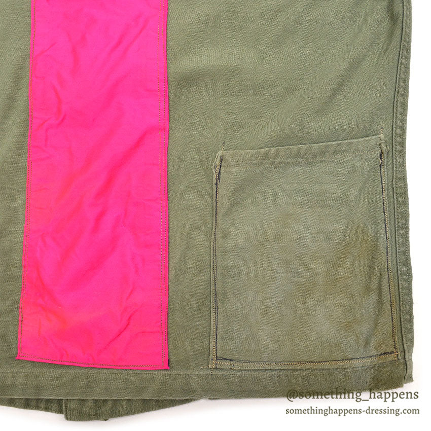 1950's USARMY UTILITY SHIRT MODIFIED FOR PERSONALIZED CYCLING SHIRT...