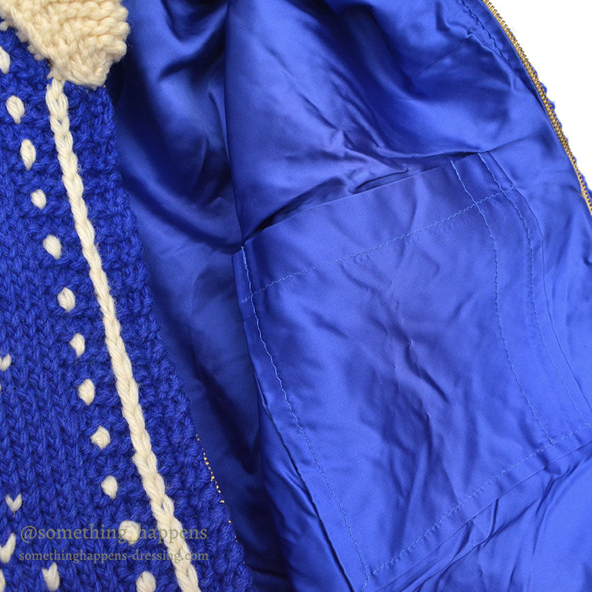 1960's FISH PATTERN COWICHAN SWEATER...