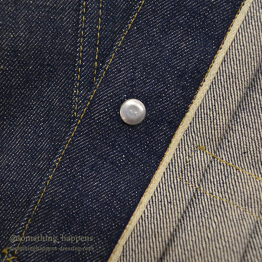 1940's DEADSTOCK FOREMOST BUCKLE BACK DENIM JACKET / LEATHER PATCH ... 36