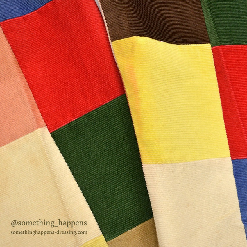 1970's DEADSTOCK HALRIN PATCHWORK CORDUROY PANTS...W38