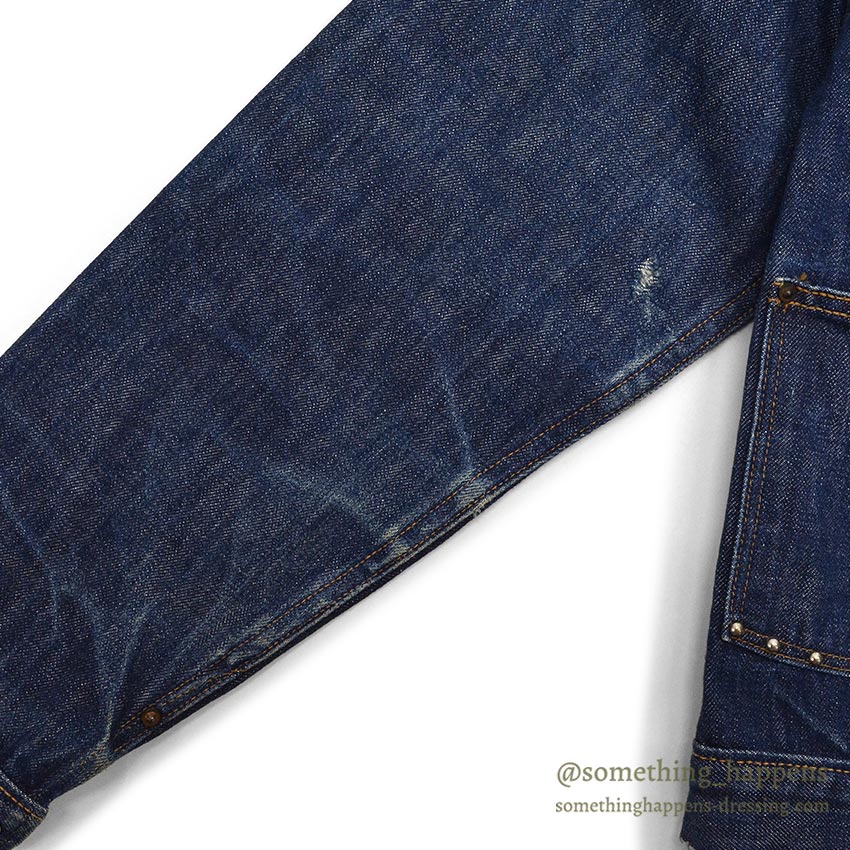 1940's~ MONTGOMERY WARD 101 BUCKLE BACK DENIM JACKET / COOL STUDS...