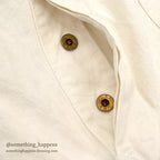 1950's Lee DOUBLE-KNEE OVERALL OFF WHITE / WITH APRON ... W42/L31